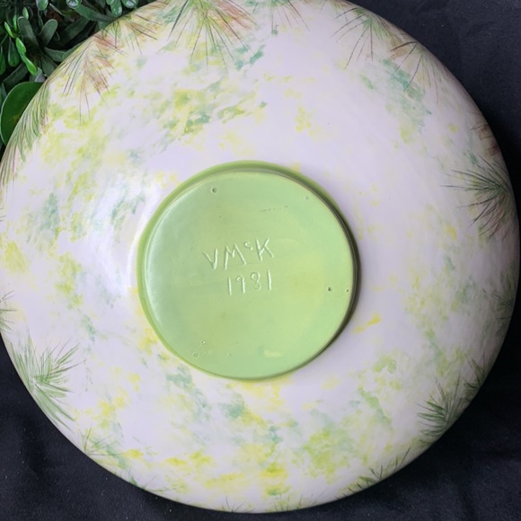 Vintage Artist Design hand painted and etched Ceramic Decanter with poppies - Picture 11 of 11